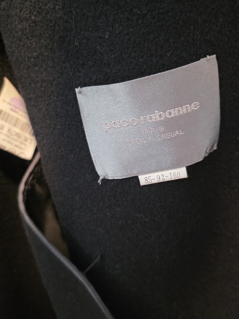 Paco Rabanne Black Women Wool-Blend Belted Coat - Picture 6 of 14